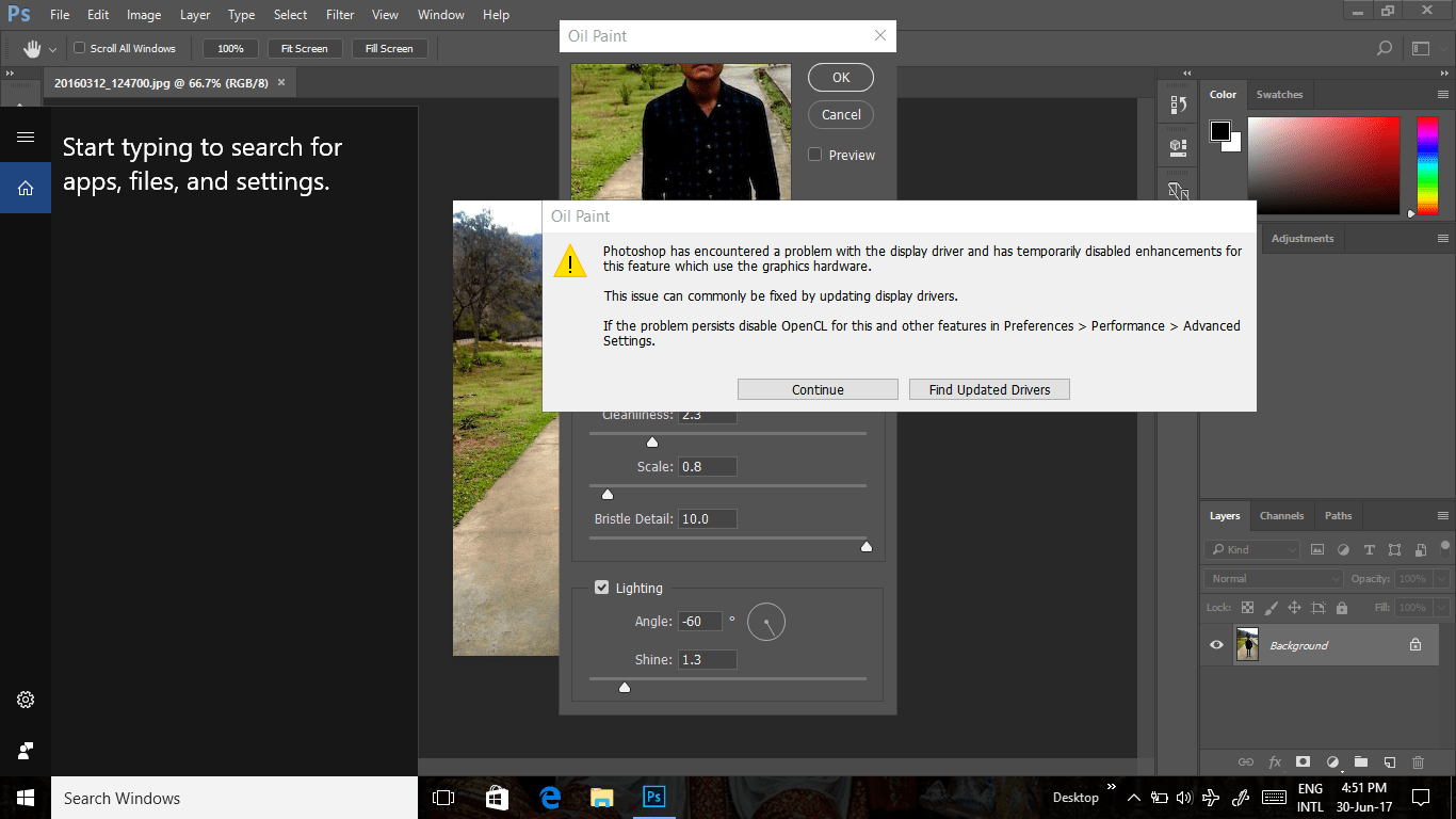 Re open cl grayed out in cc 18.0/2017 Adobe Support